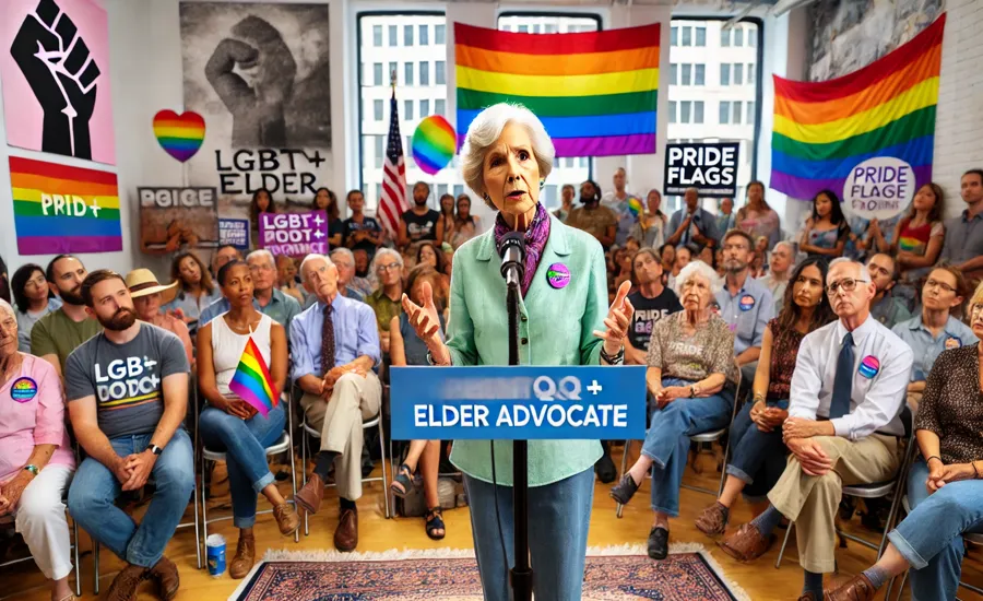 A photo of a prominent LGBTQ+ elder advocate