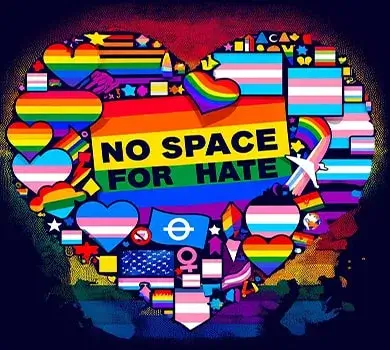 No Space for Hate Heart