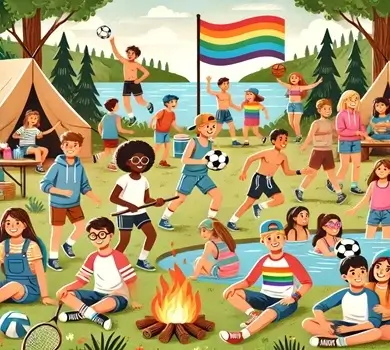 Unity and Pride Network Summer Camp Scene